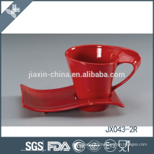 043-2R 180CC Ceramic coffee cup and saucer
